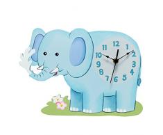 Horloge murale enfant Sunny Safari pendule bois décor chambre bébé TD-12660A