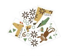 Stickers muraux repositionnables pour enfants agneaux et lierre Tombouctou