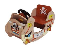 Kiddi Style les enfants Bateau à Bascule Motif Pirate - Bois