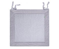 LULANDO Tapis Déveil, Trois Tailles, Coton/Poliester Trois Tailles Disponibles: 120x120 cm, 150x150 cm, 150x200 cm, Couleur: Grey - White Stars/Grey, Taille: 120 cm x 120 cm