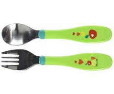 Chicco 16102100000 Mes Premiers Couvert Bout en Inox x 2 - Coloris aléatoire