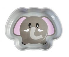 Lulabi 2901 Assiette Motif éléphant Gris