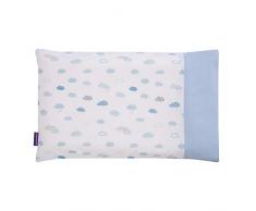 Clevamama Taie dOreiller pour Landau, 100% Coton, Bleu, 31 x 22 cm
