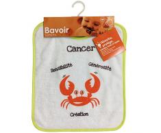 babyCalin Lot de 2 Bavoirs Motif Signe Cancer 28 x 32 cm 1er Âge
