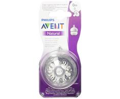 Philips Avent SCF040/27 Lot de 2 tétines Natural débit nouveau-né - 0 Mois+