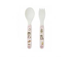 Petit Jour Paris - Set de 2 couverts roses Ernest & Célestine - Adapté aux petites mains