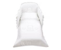 Italbaby Maxi Amore Parure de lit, Blanc, 5 pièces