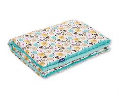 Pepi Leti 685843716761 Couverture pour bébé en peluche Safari Turquoise 100 x 75 cm