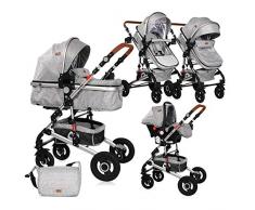 Lorelli 10021472061 Poussette Combinée Trio 3en1 avec Siège Auto Alba Set 1 Unité