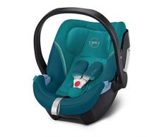 CYBEX Gold Siège Auto Coque Aton 5, Réducteur Nouveau-né Inclus, De la Naissance à 18 Mois environ, (soit 13 kg max.), River Blue