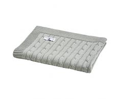 Nordic Coast câble en tricot Couverture pour bébé, 100 x 70 cm, gris