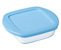 Pyrex - My first - Plat Carré avec Couvercle Bleu 14x12 cm