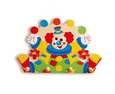 Dida - Porte-Manteaux Enfant – Clown - Porte Manteau Mural en Bois pour Chambres denfant et bébé