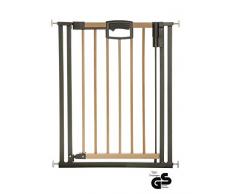 Geuther EASYLOCK WOOD PLUS 2791+, Barrière de Sécurité pour Portes 68 cm, Argent