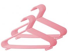 Bieco Cintres bébé Enfant Hanger Cintres pour Bébés cintres en plastique pour la longueur de larmoire de stockage garde-robe 29,5 cm, 16 pièces, Vieux Rose, étroit, ArtN 90016154