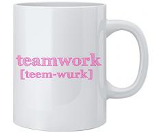 Feel Good Art brillant Mug en céramique Motif typographie moderne pour la maison ou le bureau de la collection Motivation Tons (Cerise)