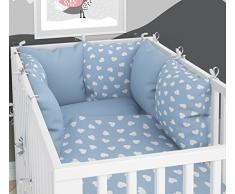 Tour de lit – Six coussins en velours pour lit bébé 70 x 140 cm