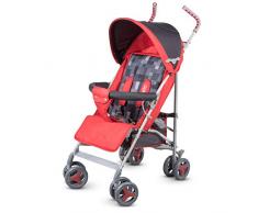Lionelo Elia Buggy petite poussette pliante poussette jusquà 15 kg réglage du dossier et des repose-pieds frein arrière moustiquaire protège-jambes protection contre la pluie panier (Rouge)