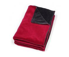 mundo melocotón Couverture en Velours pour Berceau Rouge/Gris Marine