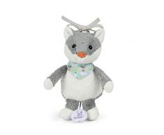 Sterntaler Peluche Musicale, Renard Filou en Peluche, Boîte à musique intégrée, Taille: S, Gris