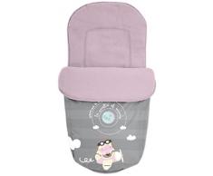 Baby Star 25494 Chancelière de poussette Rose/gris