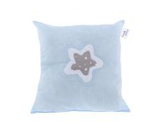 Belino Elba – Coussin décoratif pour lit 38 x 38 x 15 cm bleu