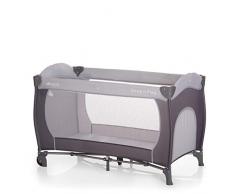 Hauck Sleep N Play Go Plus, Lit Parapluie 4 Pièces 120 x 60 cm, Naissance à 15 kg, avec Ouverture, Roues, Matelas Pliant, Sac de Transport, Lit Pliable et Transportable, Gris (Pierre)