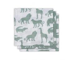 Jollein Face en tissu Safari Vert forêt (3Pack), gant de toilette Hydrophiles Safari Vert forêt (3Pack), gant de toilette Hydrophiles Safari Vert forêt (3Pack), DE