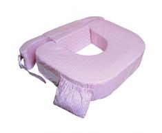 My Brest Friend 0026 Zwilling Plus Coussin de Soin pour lallaitement Rose/Rayures Blanches