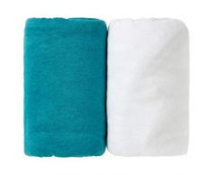 babyCalin lot de 2 Draps Housse Blanc 60 x 120 cm