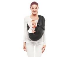 Wallaboo - Porte bébé Connection - Ergonomique de la naissance à 36 mois - Le porte-bébé sling à poche pratique et facile à installer - 100% Cotton - Couleur: Noir
