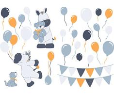 Noukies Achille & Zebrito Autocollants Décoratifs