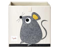 3 Sprouts Cube de Rangement pour Jouets Souris