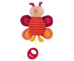 sigikid, Fille et Garçon, Peluche Musicale, Papillon, Rouge/Orange, 40318