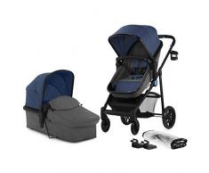 Kinderkraft Poussette Duo JULI, Canne, Nacelle, Régable, Accessoires, Bleu