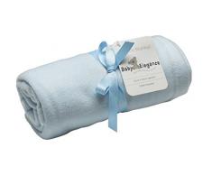Baby Elegance Polaire Unie Couverture en Laine Bleu 70 cm x 90 cm