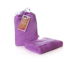 Easy enfants idées bmb12 0021 a Bambou Serviette à langer pour pucken, wickeln ou comme Tapis, Puck Chiffon Violet 120 x 120 cm