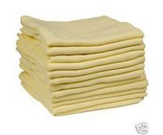 Dudu N pour 100% coton Couverture pour bébé carrés de mousseline, 70 cm x 70 cm, 6 pièces, Jaune