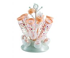 BÉABA, Egoutte-biberons Arbre, Grande capacité 6 biberons et accessoires, Bac de récupération d’eau amovible, Pratique, Design astucieux, Nude