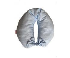 merrymama- Housse de rechange pour coussin allaitement cm 130, bleu clair