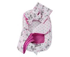 Réducteur de Lit 5 éléments bébé Cocon 90x50cm nouveau-né 100% Coton Baby nest Medi Partners couverture insérer coussin