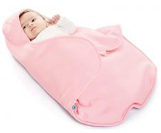 Wallaboo - Couverture Enveloppante - Multi-Usages - pour Coques Bébé / Sièges Auto / pour Landaus / Poussettes ou Lits Bébé - 90 cm x 70 cm - Cotton - Rose