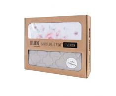 Lulando Velvet Couverture pour bébé 100 % Coton 75 x 100 cm