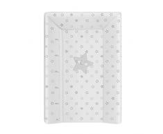babyCalin Matelas à Langer Luxe Etoile Grise 50 x 70 cm - Avec toise imprimée