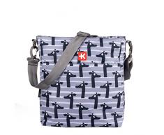 Kiwisac - Sac à Langer BébéÉpaule/Poussette, 36x11x32 cm | Sac Rangement - sadapte à tous types de poussette - Support biberon - Bandoulière amovible, réglable - Girafe