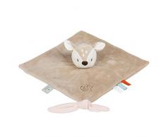 Nattou Doudou Fanny le Cerf avec Attache pour Sucette, 28 x 28 cm, Fanny et Oscar, Beige