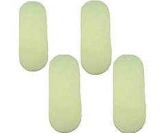 Lot de 4 draps-housses 100 % coton pour berceau, citron