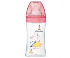 dodie Initiation+ Biberon Anti-Colique Peppa Tétine Ronde 3 Vitesses Débit 2 0-6 Mois 270 ml