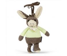 Sterntaler Peluche Musicale, Âne Emmi en Peluche, Boîte à musique intégrée, Taille: S, Brun/Grün