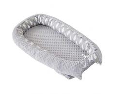 Babysom - Cocon Réducteur de Lit - Nid dAnge Bébé | Réversible : 1 Face Polaire et 1 Face 100% Coton | Pratique et Hygiènique : Déhoussable et Lavable | Oeko-Tex®